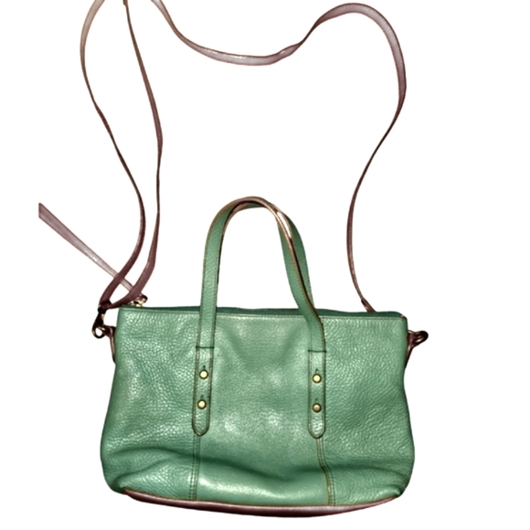 Fossil Jenna Satchel 2 Tone Tote/Shoulder Bag - Picture 2 of 13